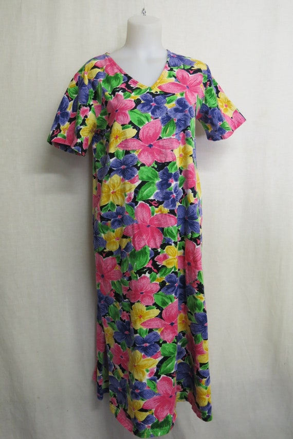 Hawaiian Style Dress Cotton Muumuu House Dress S/M