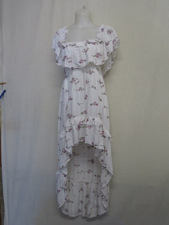 Gauze Summer Peasant Dress off Shoulder Garden Party … Gem