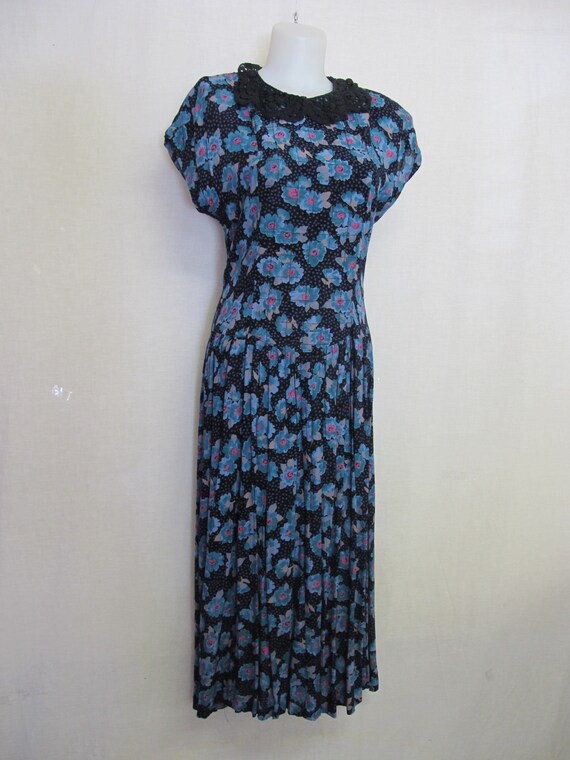 Hippie Dress Carole Little Boho Dress Rayon Lace C