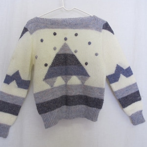 Pullover Sweater Bobbie Brooks Sweater Fuzzy Intarsia image 1