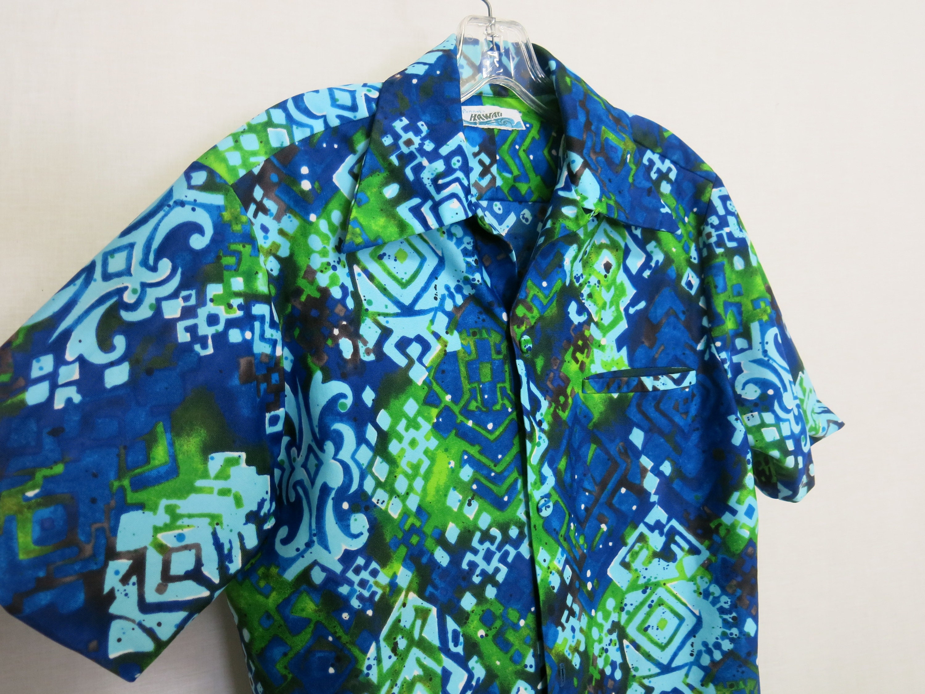Vintage Hawaiian Shirt Penney's Polyester Tiki Hawaiian - Etsy Canada