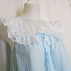 Old Fashioned Nightgown Cotton Blend Batiste Romantic Sleeveless Nightgown M