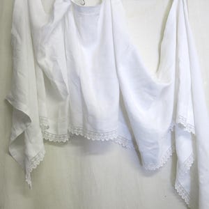 Altar Cloth Handcrafted White Linen Altar Cloth Lace Hem