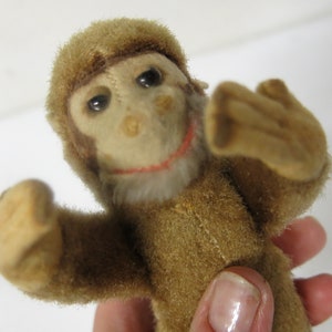 Antique Mohair Fur Monkey, Jointed & Stuffed Monkey