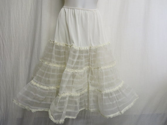Crinoline Petticoat Mad Men Full Nylon Slip Rocka… - image 1