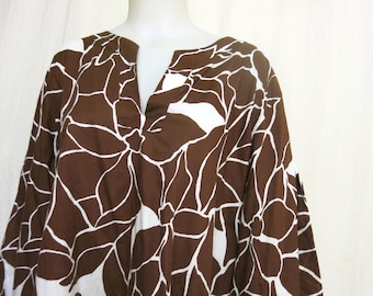 Sommar Boho Tunika Bomullsrock Marimekko Style Alfani XL