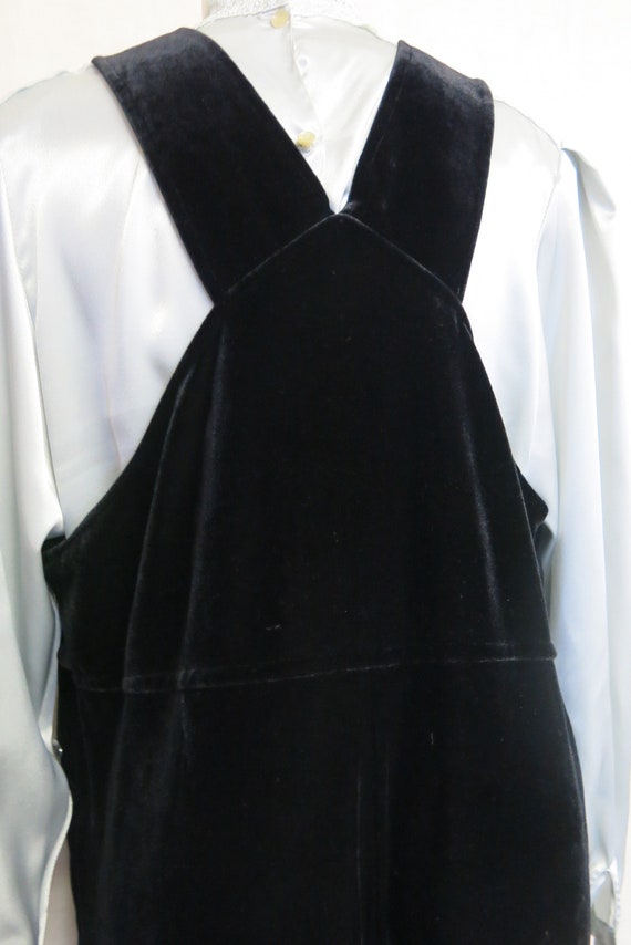 Black Velvet Maxi Dress Jumper Long Dress Goth Dr… - image 7