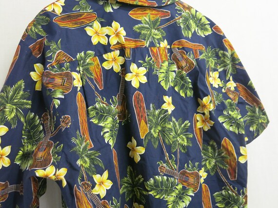 Retro Hawaiian Cotton Shirt Surfer Aloha Shirt 3X… - image 6