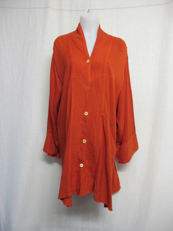 Tunic Jacket Coral Summer Jacket Lagenlook Plus Si