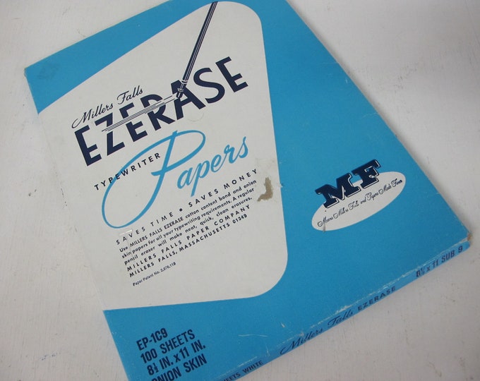 Onion Skin Mid Century Typing Paper Millers Falls Erase Etsy