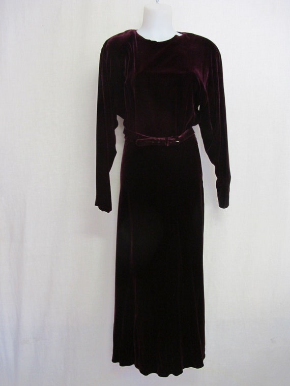 Goth Velvet Dress Maxi Burgundy Velvet Dress Boho