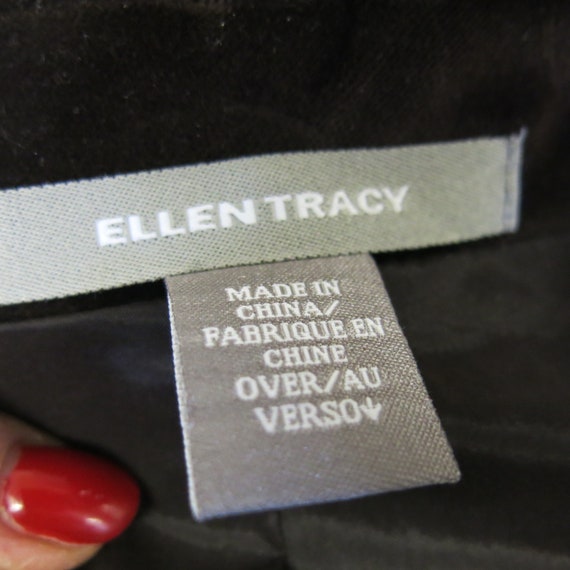 Ellen Tracy Velvet Jacket Espresso Brown Velvet J… - image 6