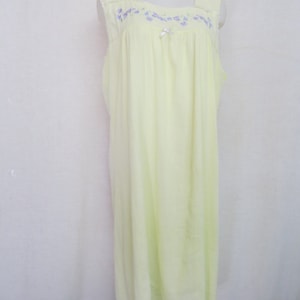 Cotton Gauze Nightgown Cotton Nightgown Pale Yellow Nightgown S/M image 2