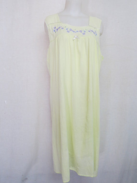 Cotton Gauze Nightgown Cotton Nightgown Pale Yellow N… Gem