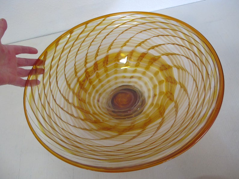 Artisan Glass Bowl Art Glass Bowl West Virginia Steve Davis Etsy
