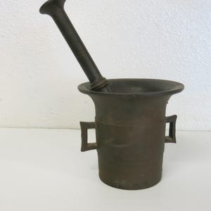 Mortar & Pestle Gold Mining Antique Large Cast Iron Apothecary