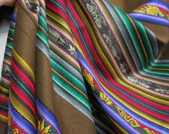 Vintage Guatemalan Handwoven Cotton Textile / Traditional Mayan Corte Cloth, circa 1970s