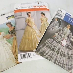 Historical Gowns Vintage Pattern Simplicity Butterick Victorian Civil War 1900 Century Uncut
