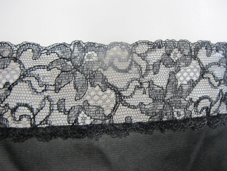 Mad Men Black Slip 1960s Slip Pin up Slip Goth Slip 36