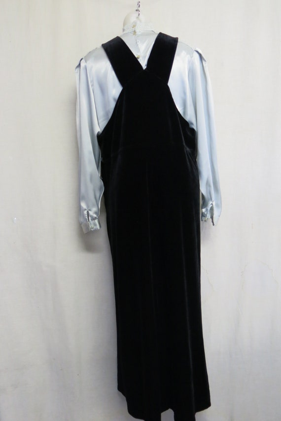 Black Velvet Maxi Dress Jumper Long Dress Goth Dr… - image 2