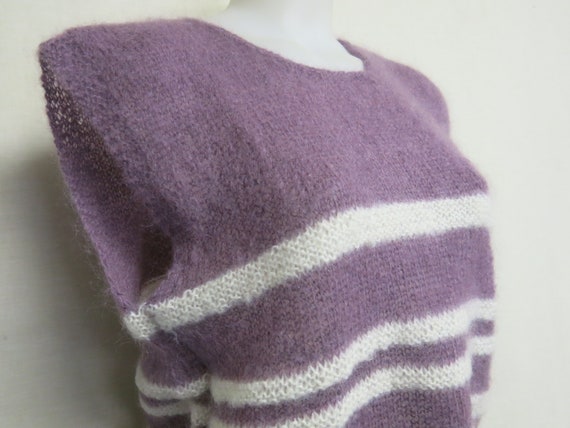 Mohair Sweater Italian Mohair Handknit Lavender A… - image 2