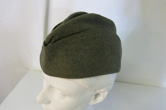 Vintage Army/Military Cap Hat WWII Garrison Cap - image 4