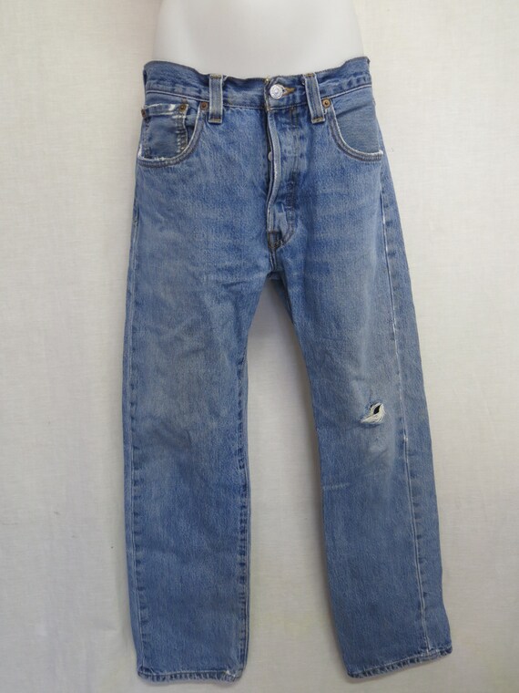 Distressed Vintage Levis 501 32 30 Faded Ripped Jeans Riveted | Etsy