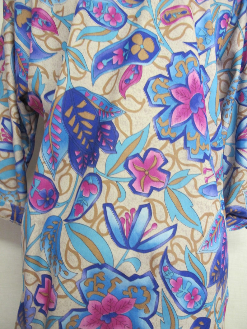 Vera Neumann Blouse Mad Men Blouse Designer Tunic Blouse Size 8