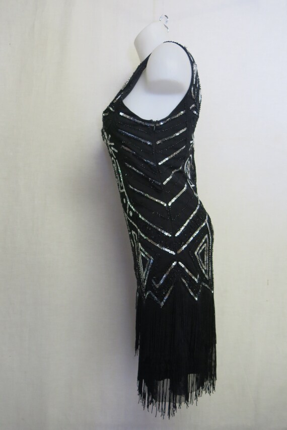 Beaded Flapper Dress Silk Charmeuse Roaring 20's … - image 6