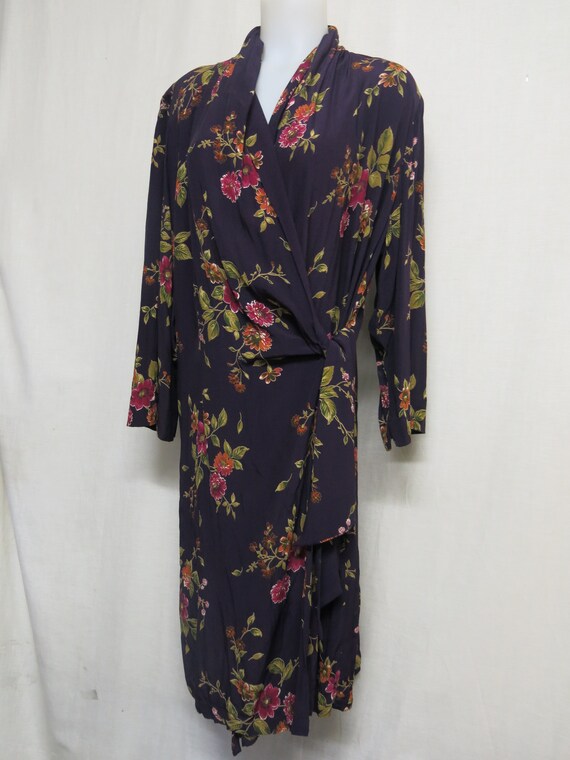 Kimono Robe Short Robe Rayon Housecoat Peignoir P… - image 4