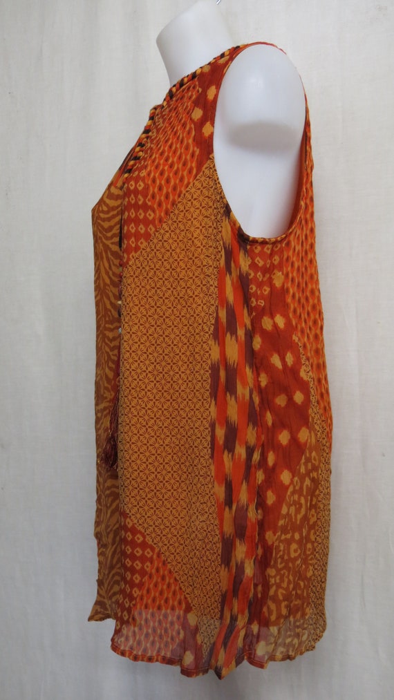 Cotton Boho Tunic Blouse Peasant Tunic Hippie Blo… - image 7