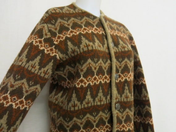 1950 Austrian Cardigan Sweater Ski Sweater Fair Is
