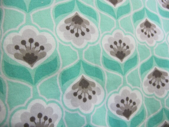 Summer Cotton Sleeveless Dress Farm Girl Dress Handmade Empire Waist Aqua View 6