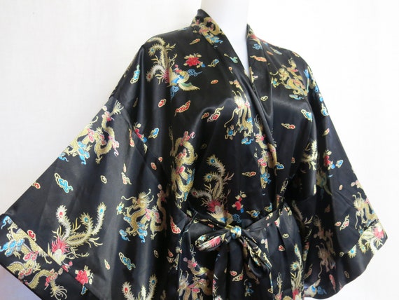 Kimono Robe Frederick's of Hollywood Dragon Robe