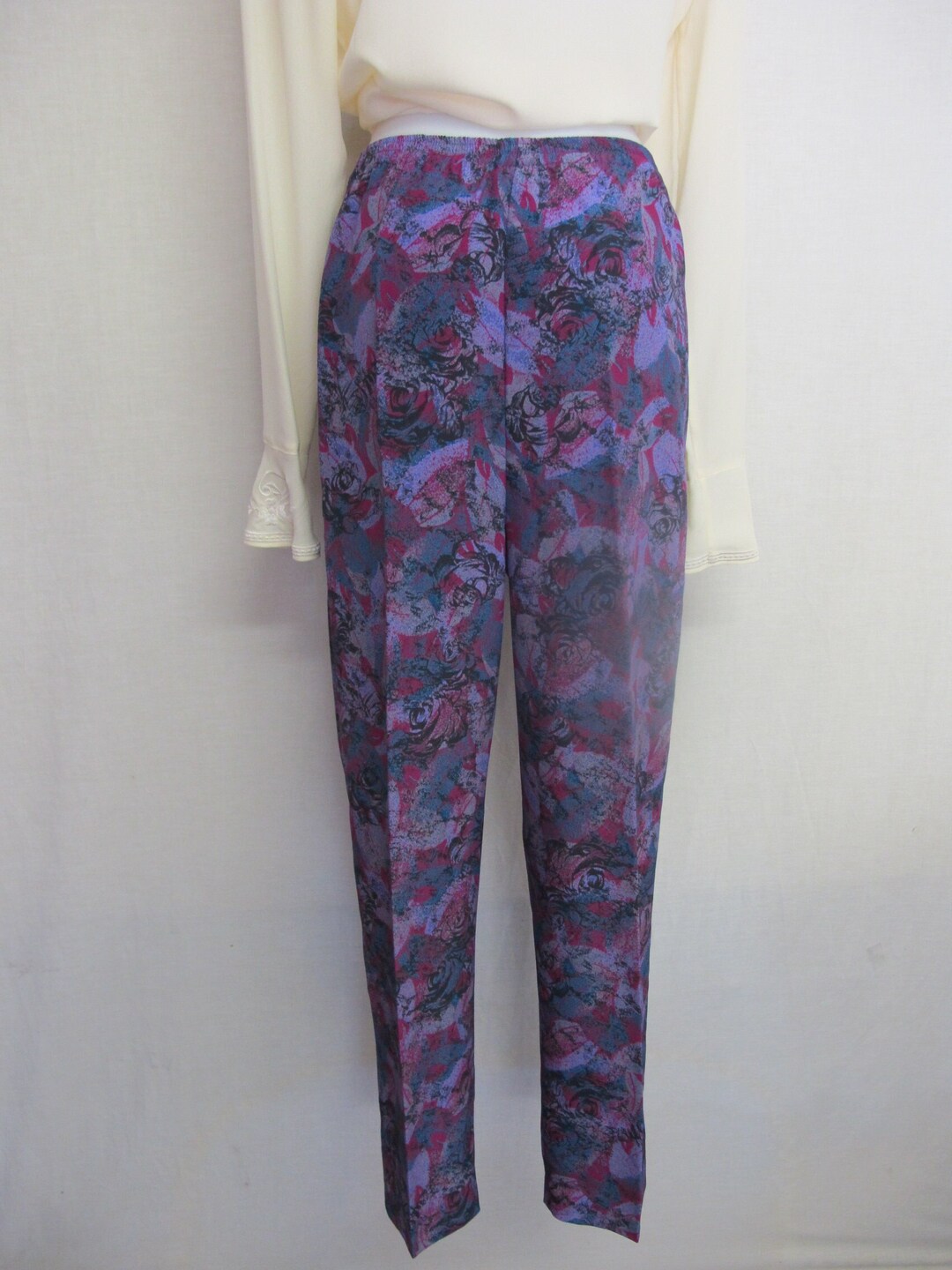 Brown - Plain Modal Silk Elasticated Pant