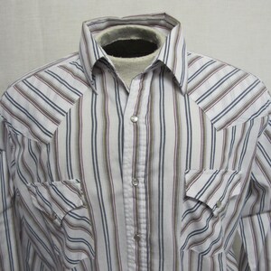 Western Shirt Cowboy Shirt ELY Western Wear Rockabilly Pearl Snap LARGE