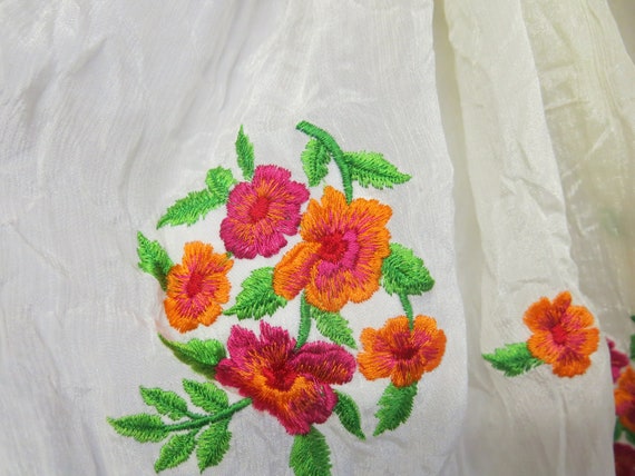 Silk Chiffon Shawl Embroidered Shawl Embroidered … - image 8