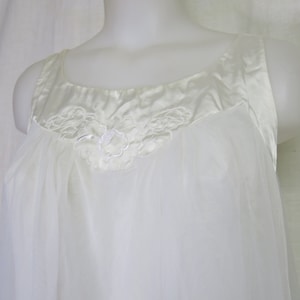 White Nightgown Gossard Artemis Nightgown Sheer Nightgown  1970s Bridal