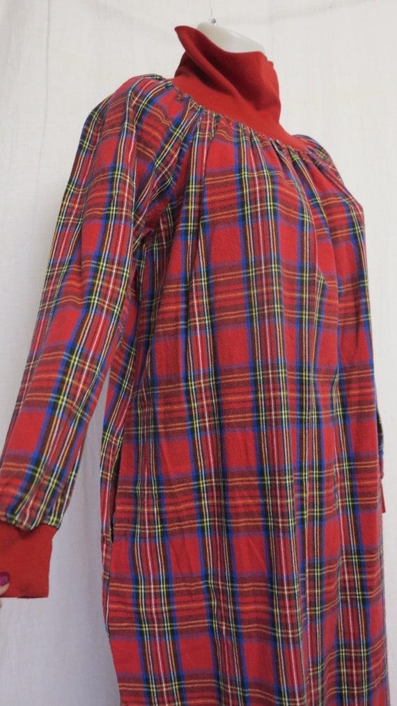 Cotton Flannel Nightgown Vermont Country Store Red Plaid Nightgown