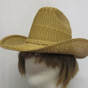 Straw Cowboy Hat  10 Gallon Straw Hat Large 22.5&quot;