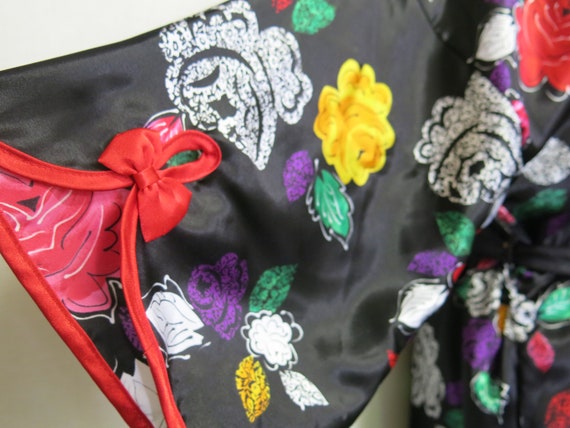 Kimono Robe Floral Satin Robe Full length Loungew… - image 3