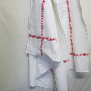 Checked Tablecloth Red White tablecloth LARGE Tablecloth  Woven Tablecloth Farmhouse