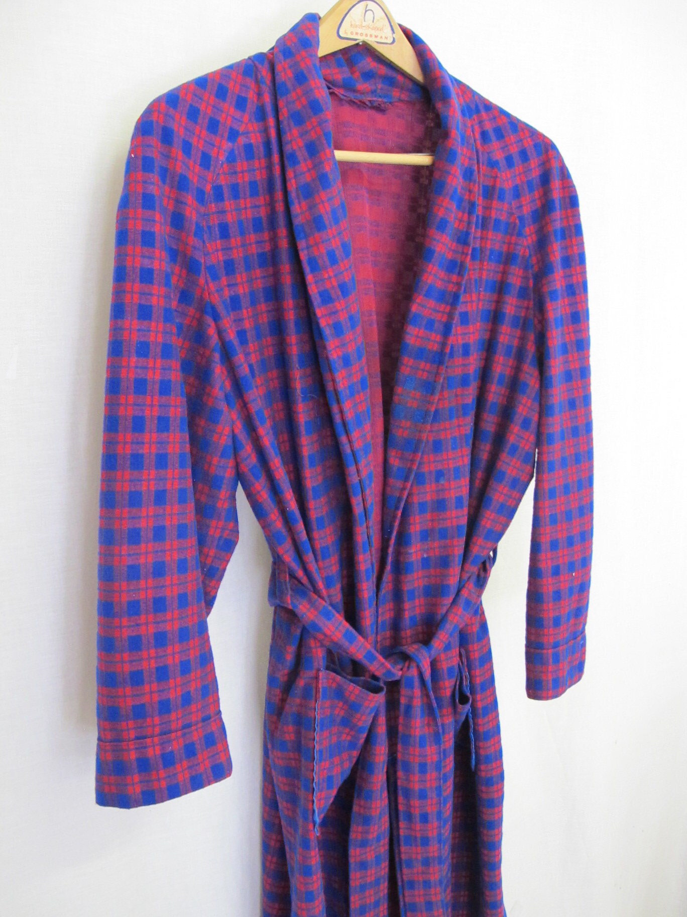 Mad Men Plaid Robe 1960's Robe Grandpa Robe Plush | Etsy