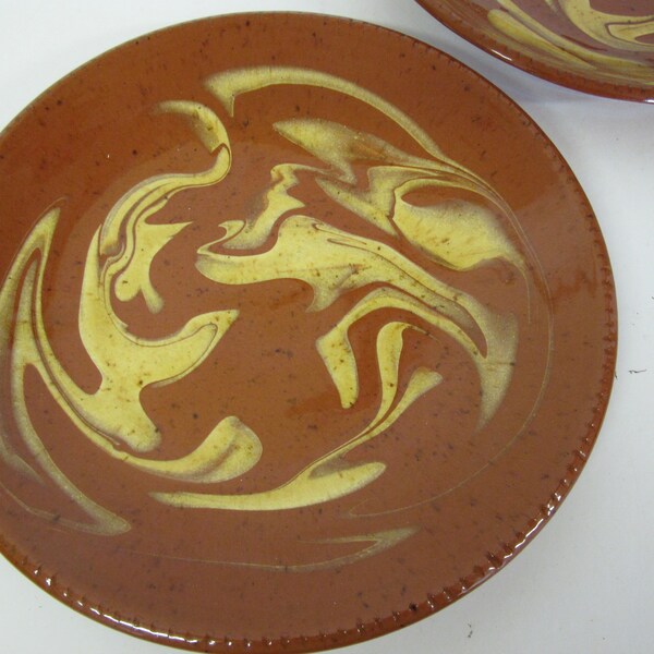 Red Clay Pottery Plate Genesee  New York American Pottery Redware