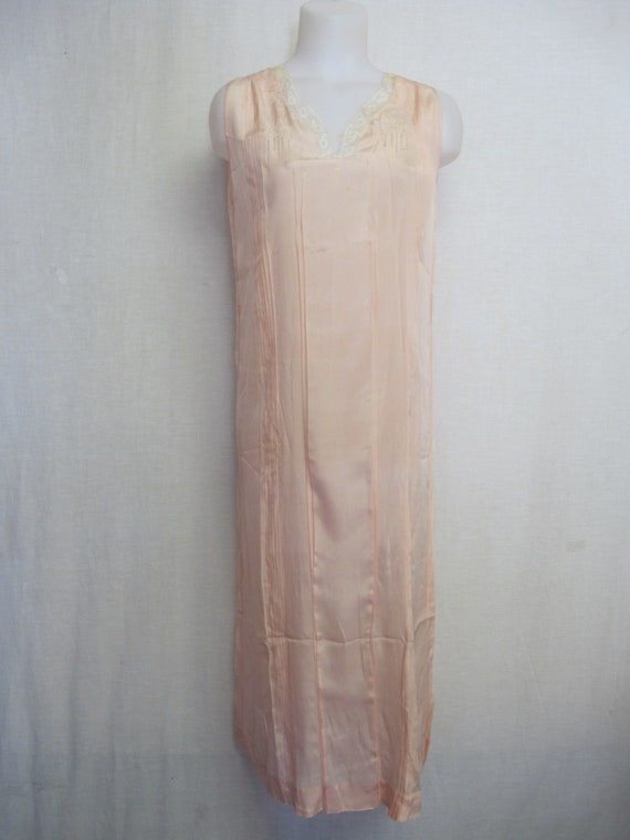 1930's Silk Nightgown French Silk Blush Nightgown… - image 2