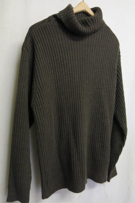 Sweater Wool Bulky Sweater Turtleneck Men's Pullo… - image 6