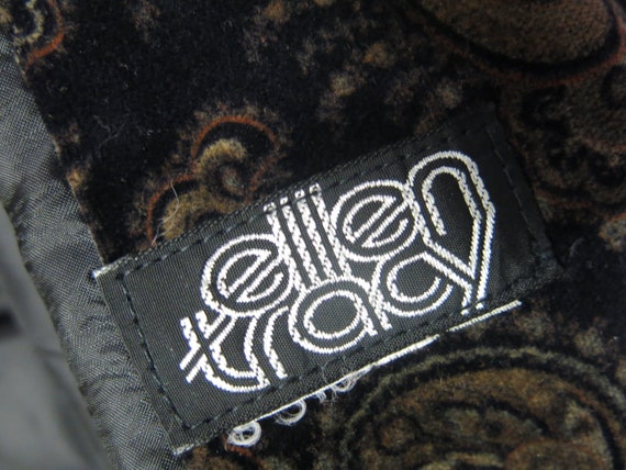 Ellen Tracy Velvet Jacket Black Paisley Velvet Ja… - image 9