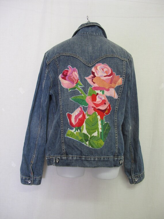 gap pink denim jacket