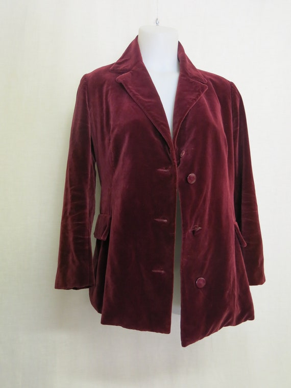 GIVENCHY Nouvelle Boutique Velvet Jacket Burgundy… - image 8