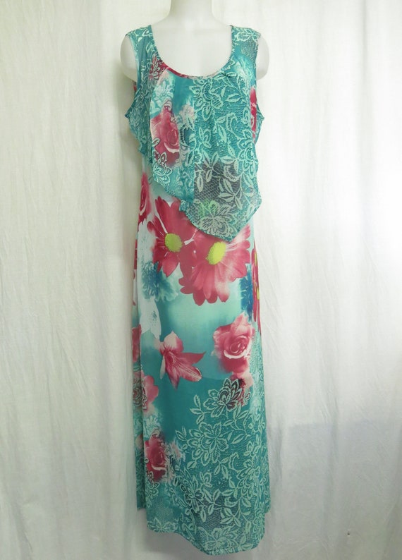 Chiffon Dress Floral Sleeveless Maxi Dress 10